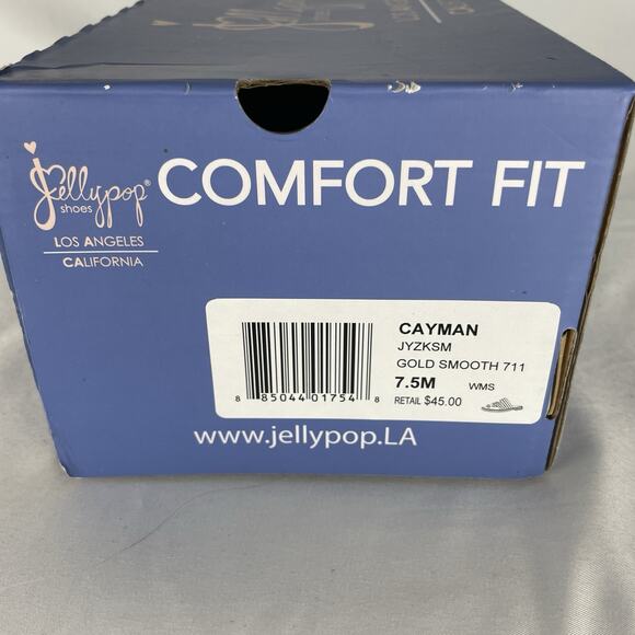 Jellypop Shoes Comfort Fit Cayman Gold Smooth Women's Sandals Size 7.5M - Picture 6 of 7